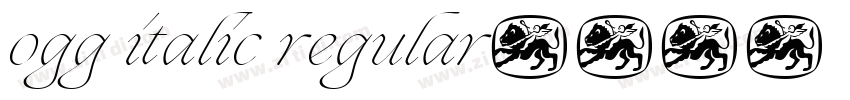 ogg italic regular字体转换